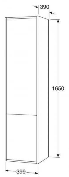 Gustavsberg Artic 40 h&oslash;jskab - Sort ask