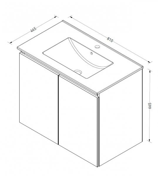 Sanibell Online 81 m&oslash;bels&aelig;t m/grebsfri l&aring;ger - Mat hvid - Flatpack