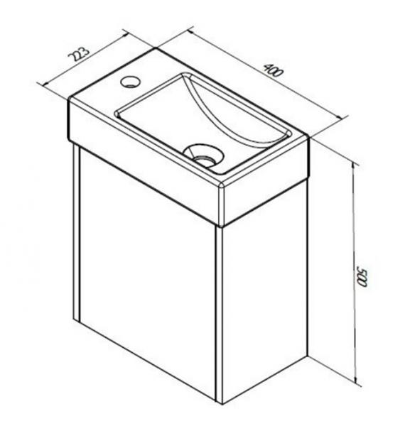 Sanibell Proline 40 underskab m/l&aring;ge - Hvid mat
