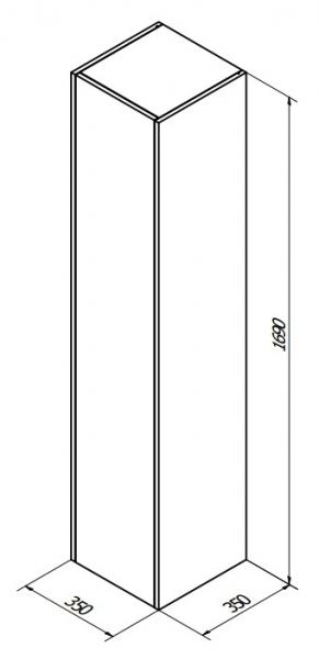 Sanibell Proline h&oslash;jskab - Mat hvid