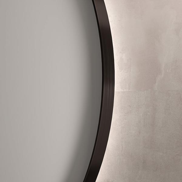 Sanibell Ink SP17 rundt spejl m/backlight, varme og sensor Ø100 - Børstet gunmetal Sanibell Ink SP17 rundt spejl m/backlight, varme og sensor Ø100 - Børstet gunmetal