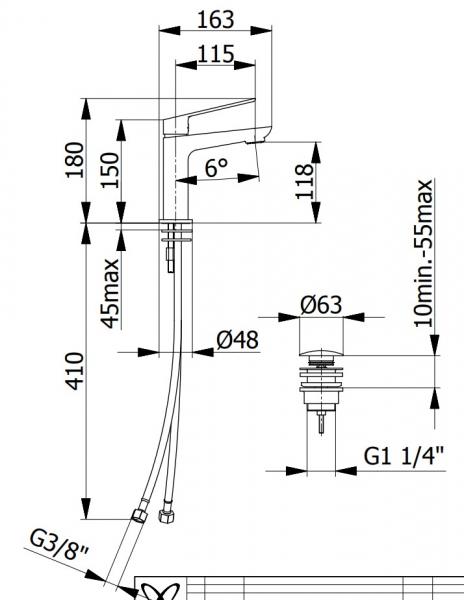 Cass&oslash;e Sleek h&aring;ndvaskarmatur - Poleret messing