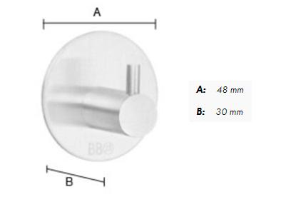 Beslagsboden selvkl&aelig;bende h&aring;ndkl&aelig;dekrog m/tap - Rund - Rustfrit st&aring;l