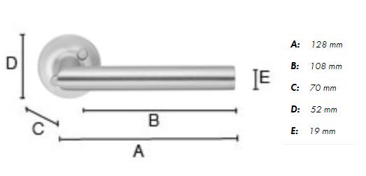 Beslagsboden udend&oslash;rsgreb - B&oslash;rstet rustfrit st&aring;l