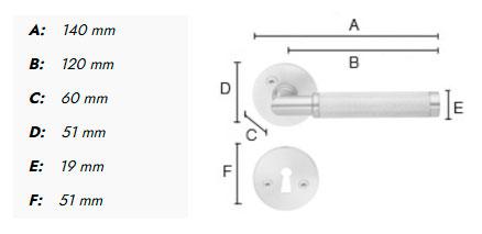 Beslagsboden Design indend&oslash;rs d&oslash;rh&aring;ndtag m/crystal cut - B&oslash;rstet krom