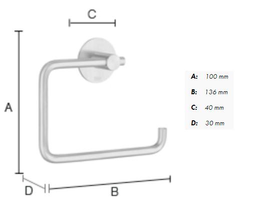 Beslagsboden selvkl&aelig;bende toiletpapirholder 1130 - Krom