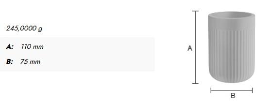 Beslagsboden Wave tandkrus - Mat hvid