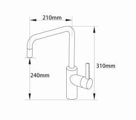 Cass&oslash;e NOBA CK01 k&oslash;kkenarmatur - Mat sort