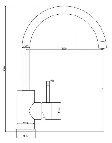 Cassøe Noba CK02 køkkenarmatur m/U-tud - Børstet messing Cassøe Noba CK02 køkkenarmatur m/U-tud - Børstet messing