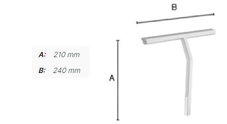 Smedbo Sideline bruseskraber m/selvkl&aelig;bende holder - Kantet - Krom