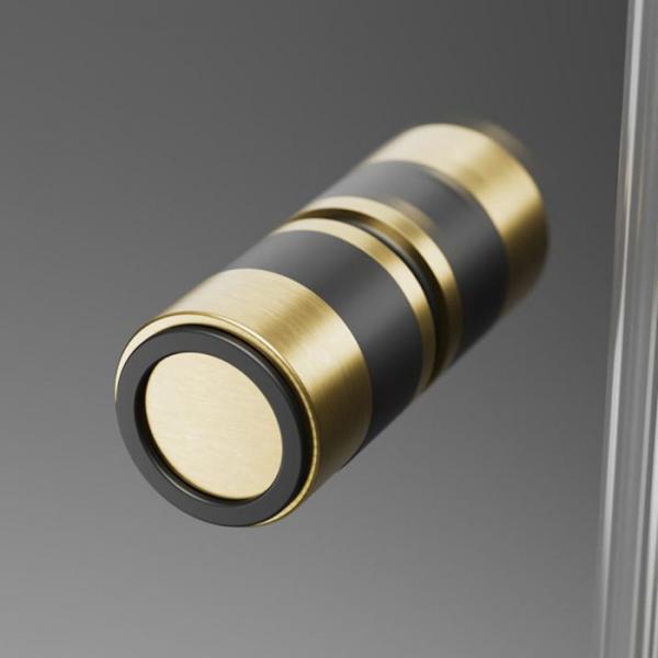 Str&oslash;mberg Noma 110 bruseniche m/folded&oslash;re - 90x90 cm - Klar glas/b&oslash;rstet messing