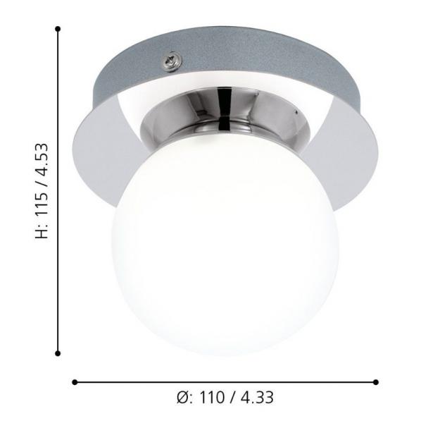 Eglo Mosiano LED v&aelig;glampe til bad - Krom