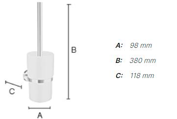 Smedbo Home toiletbørste - Børstet messing/porcelæn Smedbo Home toiletbørste - Børstet messing/porcelæn