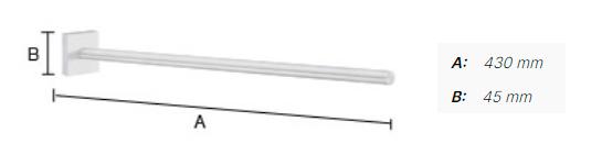 Smedbo House fast h&aring;ndkl&aelig;destang - Krom