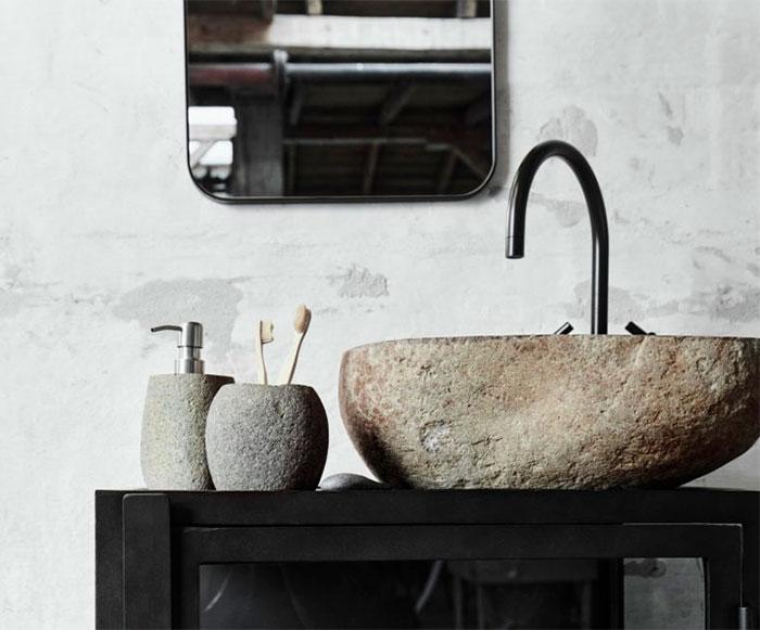 Cassøe Rustico 40 unik fritstående bowlevask i natursten Cassøe Rustico 40 unik fritstående bowlevask i natursten