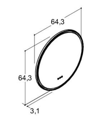 Dansani Hoop rundt spejl m/lys og lysstyring Ø64,3 - Valgfri rammefarve Dansani Hoop rundt spejl m/lys og lysstyring Ø64,3 - Valgfri rammefarve