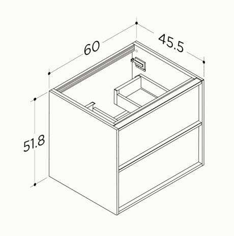 Strømberg Nordic Handcrafted 60 underskab m/skuffer - Light oak Strømberg Nordic Handcrafted 60 underskab m/skuffer - Light oak