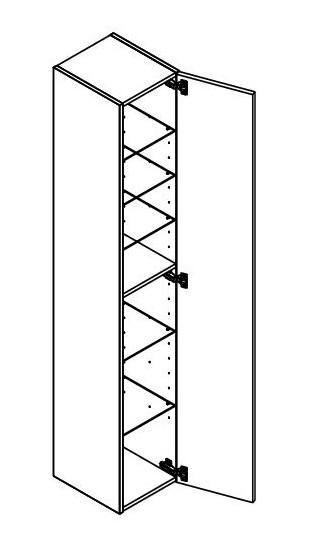 Dansani Luna Urban højskab 30 - Højrehængslet - Hvid mat Dansani Luna Urban højskab 30 - Højrehængslet - Hvid mat