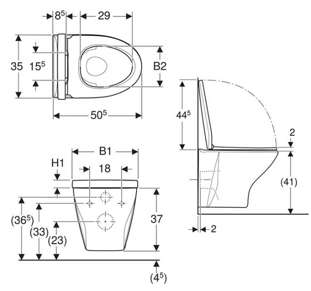 If&ouml; Spira Style Rimless toiletpakke inkl. s&aelig;de m/SoftClose, cisterne og betjening i hvid
