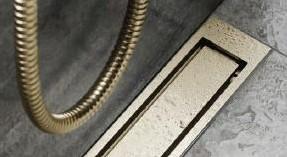 Unidrain afl&oslash;b 300 mm/12 mm ramme - B&oslash;rstet messing