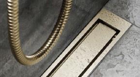 Unidrain afl&oslash;b 700 mm/10 mm ramme - B&oslash;rstet messing