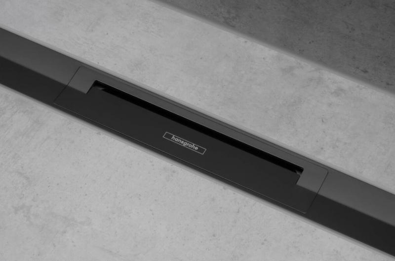 Hansgrohe RainDrain Flex kappes&aelig;t frit i gulv - 70 cm - Mat sort