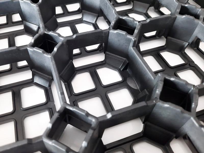 Votec gr&aelig;sarmeringsflise 570x380x40mm. PP/PE. - Sort