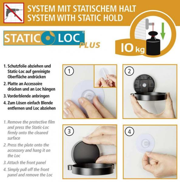 Wenko Pavia brusehylde - Mat sort - Skruefri Wenko Pavia brusehylde - Mat sort - Skruefri