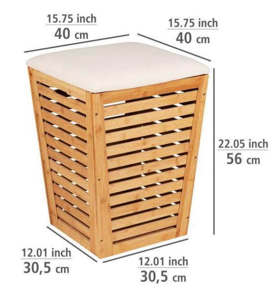 Wenko Bambusa vasketøjskurv/skammel - Bambus Wenko Bambusa vasketøjskurv/skammel - Bambus