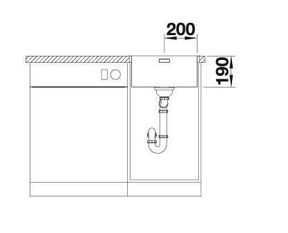 Blanco Andano 400-IF/A MXI k&oslash;kkenvask - Rustfrit st&aring;l