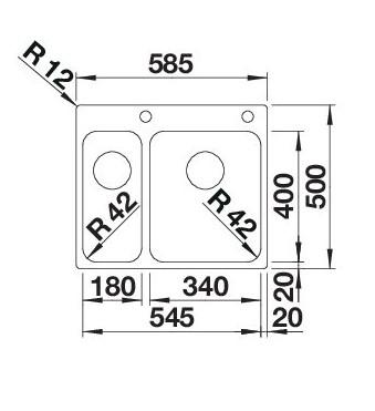 Blanco Solis 340/180-IF/A køkkenvask MXI - Højre - Rustfrit stål Blanco Solis 340/180-IF/A køkkenvask MXI - Højre - Rustfrit stål