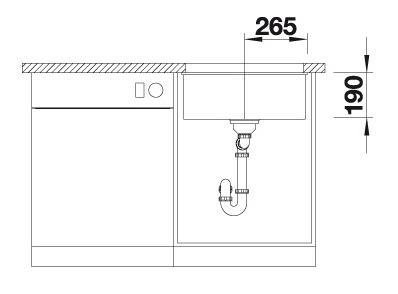 Blanco Subline k&oslash;kkenvask 500-U - Soft white