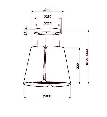 Eico Beat DG Matt frithængende wirehængt emhætte - Grå mat Eico Beat DG Matt frithængende wirehængt emhætte - Grå mat