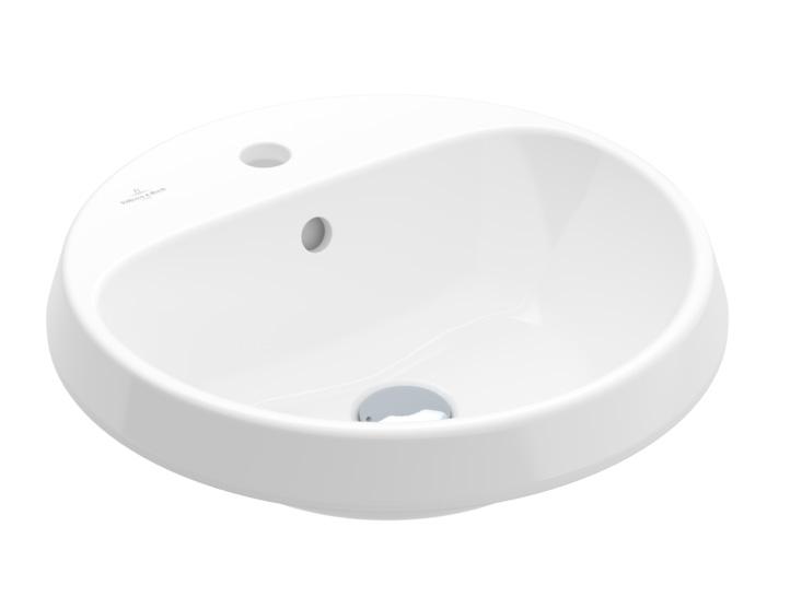 V&B Architectura &Oslash;45 h&aring;ndvask t/nedf&aelig;ldning - Med overl&oslash;b - 1 hanehul