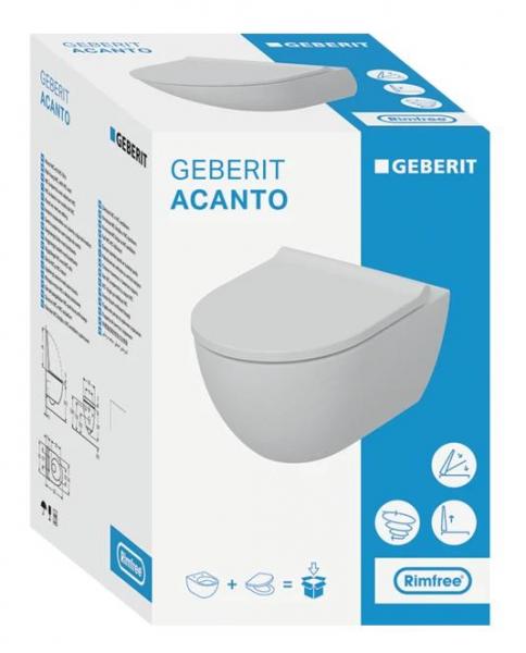 Geberit Acanto v&aelig;gh&aelig;ngt toilet m/s&aelig;de og TurboFlush