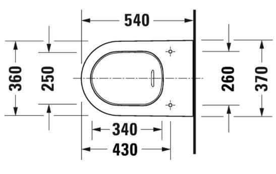 Duravit White Tulip v&aelig;gh&aelig;ngt toilet