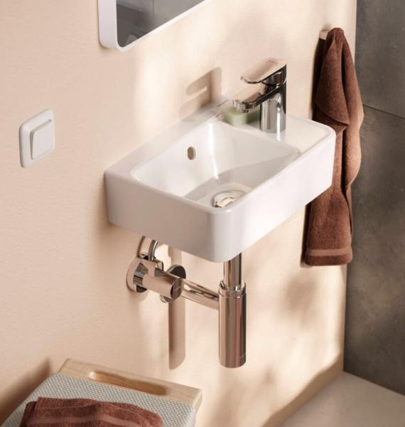 hansgrohe Xanuia Q 36 h&aring;ndvask t/v&aelig;g - Hanehul til h&oslash;jre