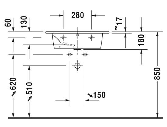 Duravit ME by Starck 63 m&oslash;belvask