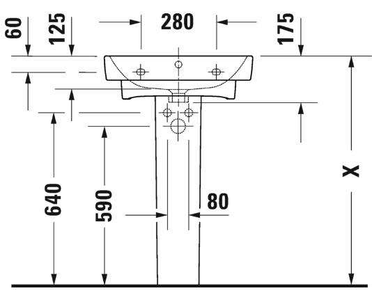 Duravit No.1 55 h&aring;ndvask t/v&aelig;g eller m&oslash;bel