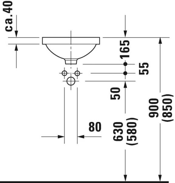 Duravit Architec &Oslash;33 h&aring;ndvask t/underlimning - Uden hanehul