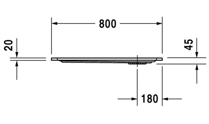 Duravit Starck Slimline brusekar 80x80cm Duravit Starck Slimline brusekar 80x80cm