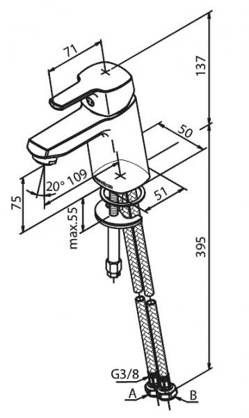 Damixa Pine S håndvaskarmatur - Mat sort Damixa Pine S håndvaskarmatur - Mat sort