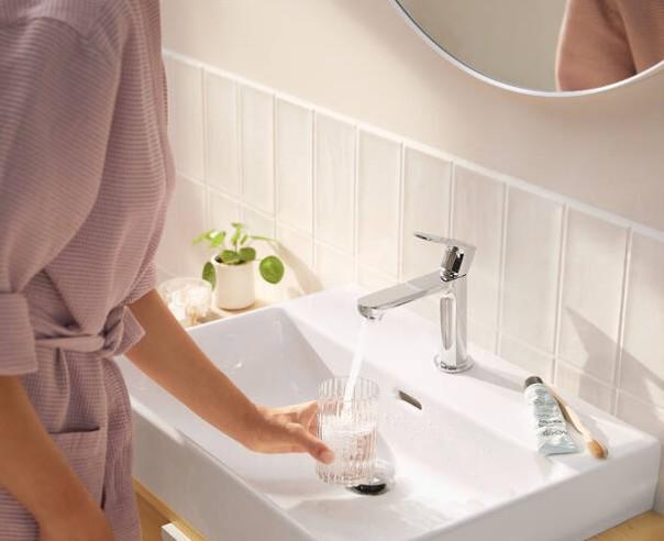 hansgrohe Rebris S 110 h&aring;ndvaskarmatur m/CoolStart u/bundventil - Krom