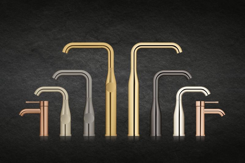 Grohe Essence New h&aring;ndvaskarmatur m/bundventil - Poleret warm sunset