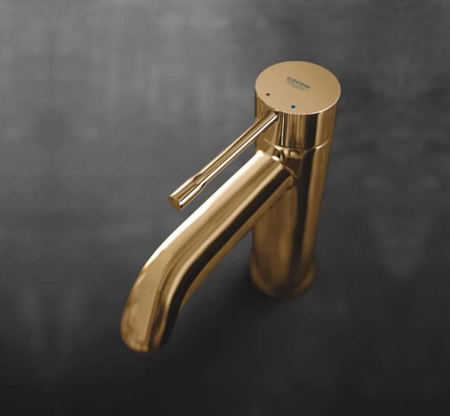 Grohe Essence New håndvaskarmatur m/bundventil - Poleret cool sunrise Grohe Essence New håndvaskarmatur m/bundventil - Poleret cool sunrise