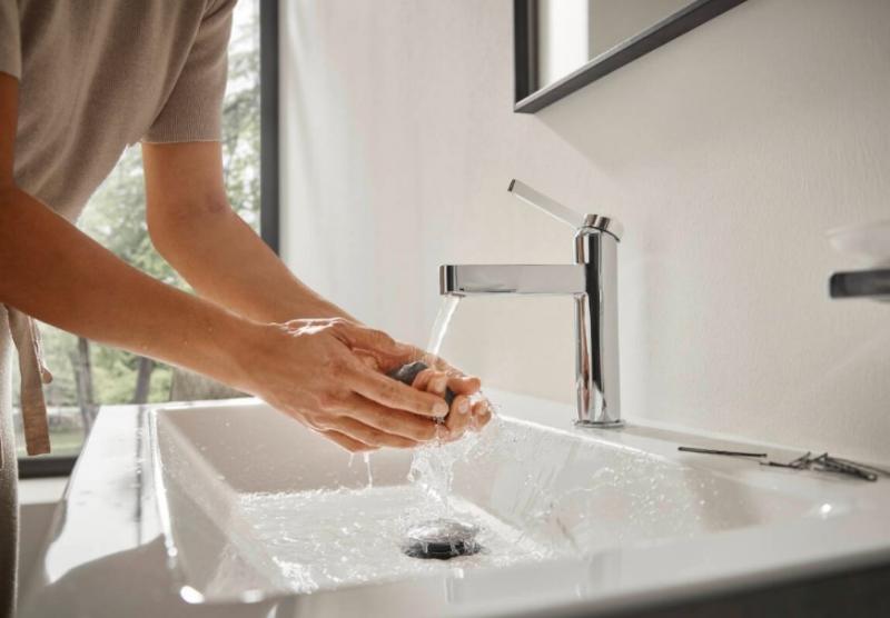 hansgrohe Finoris 110 h&aring;ndvaskarmatur m/l&oslash;ft-op bundventil - Krom