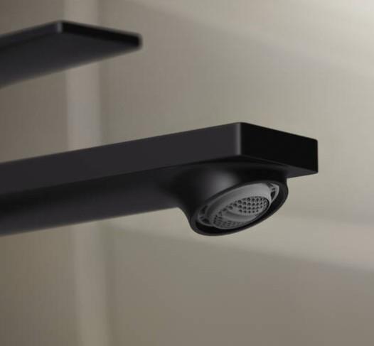 hansgrohe Rebris E 110 h&aring;ndvaskarmatur m/Coolstart og l&oslash;ft-op bundventil - Mat sort