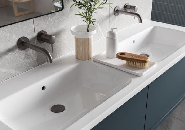 Damixa Osier armatur til indbygning i væg - Børstet grafitgrå Damixa Osier armatur til indbygning i væg - Børstet grafitgrå