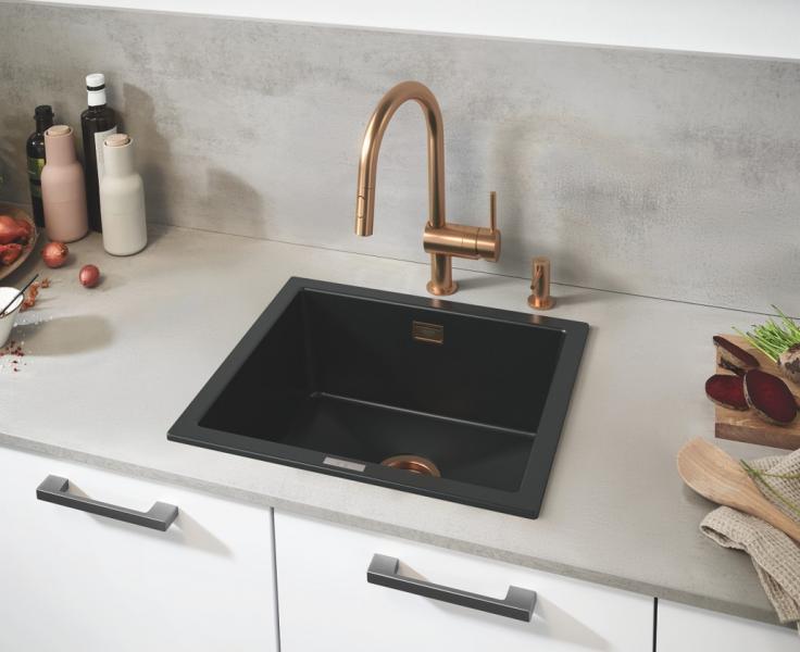 Grohe NEW Minta køkkenbatteri m/udtræk og Dual spray - Børstet Warm Sunset Grohe NEW Minta køkkenbatteri m/udtræk og Dual spray - Børstet Warm Sunset