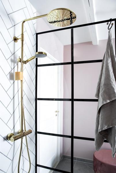 Damixa Silhouet komplet brusesystem - Ø250 - Poleret messing Damixa Silhouet komplet brusesystem - Ø250 - Poleret messing